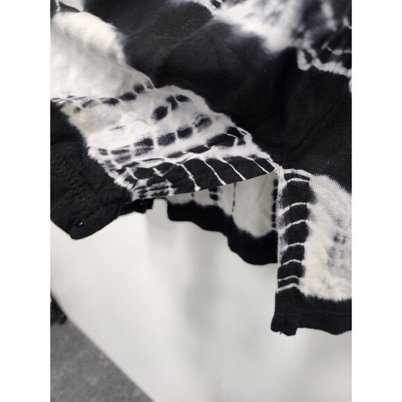 Bandolino Womens BOHO Hippie Blouse Top Size XL Black Tie Dye Beaded 1/2 Button - Picture 5 of 7